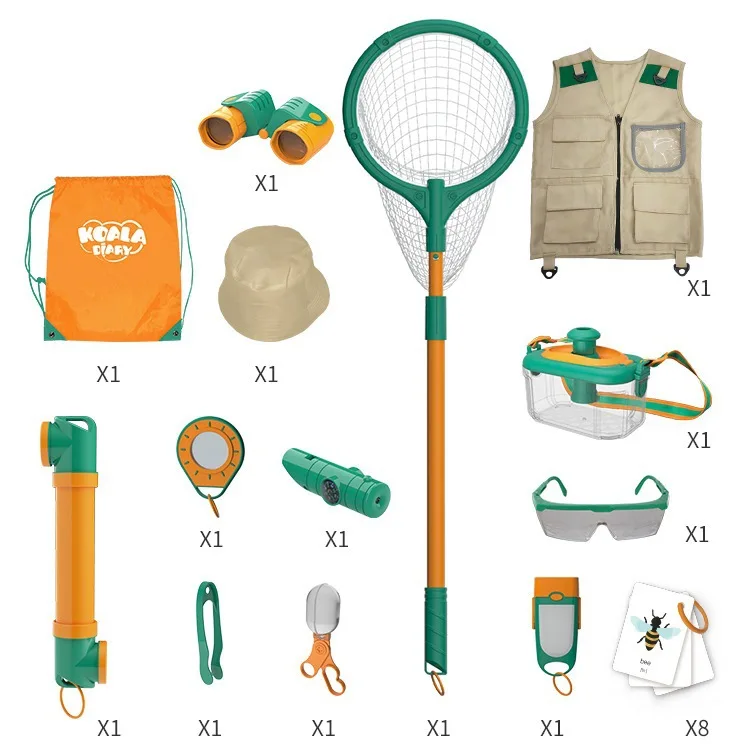 Outdoor Explorer Set Other Educational Toys for Kids 2023 with Bug Catching Magnifying Glass, Butterfly Net,Critter Keeper, Bino - Image 9