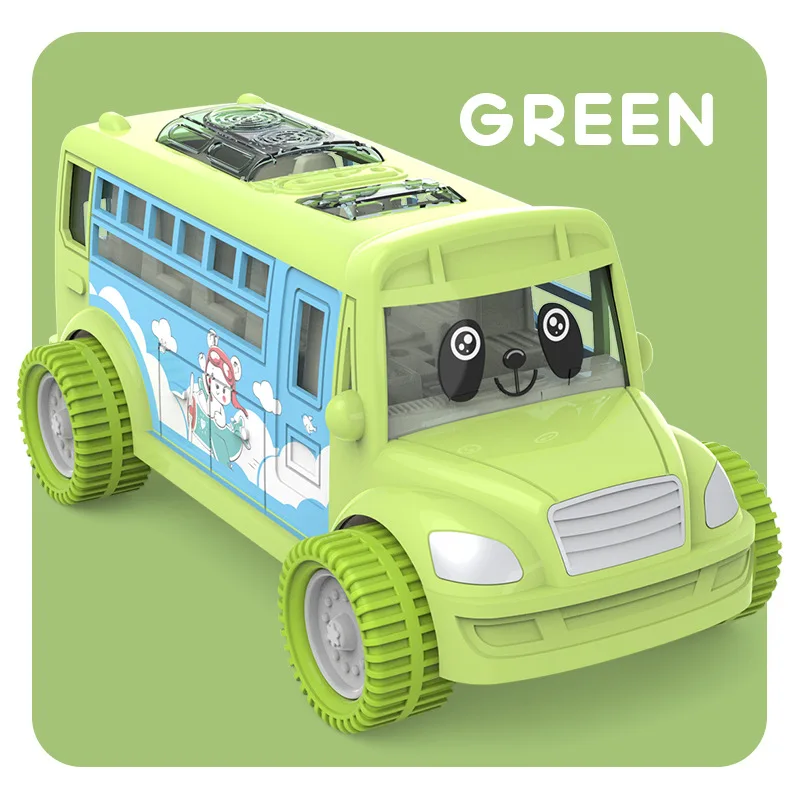 Wholesale Universal Dazzling Light Music Cartoon Simulation Baby Car School Model Electric Toy Bus - Image 9