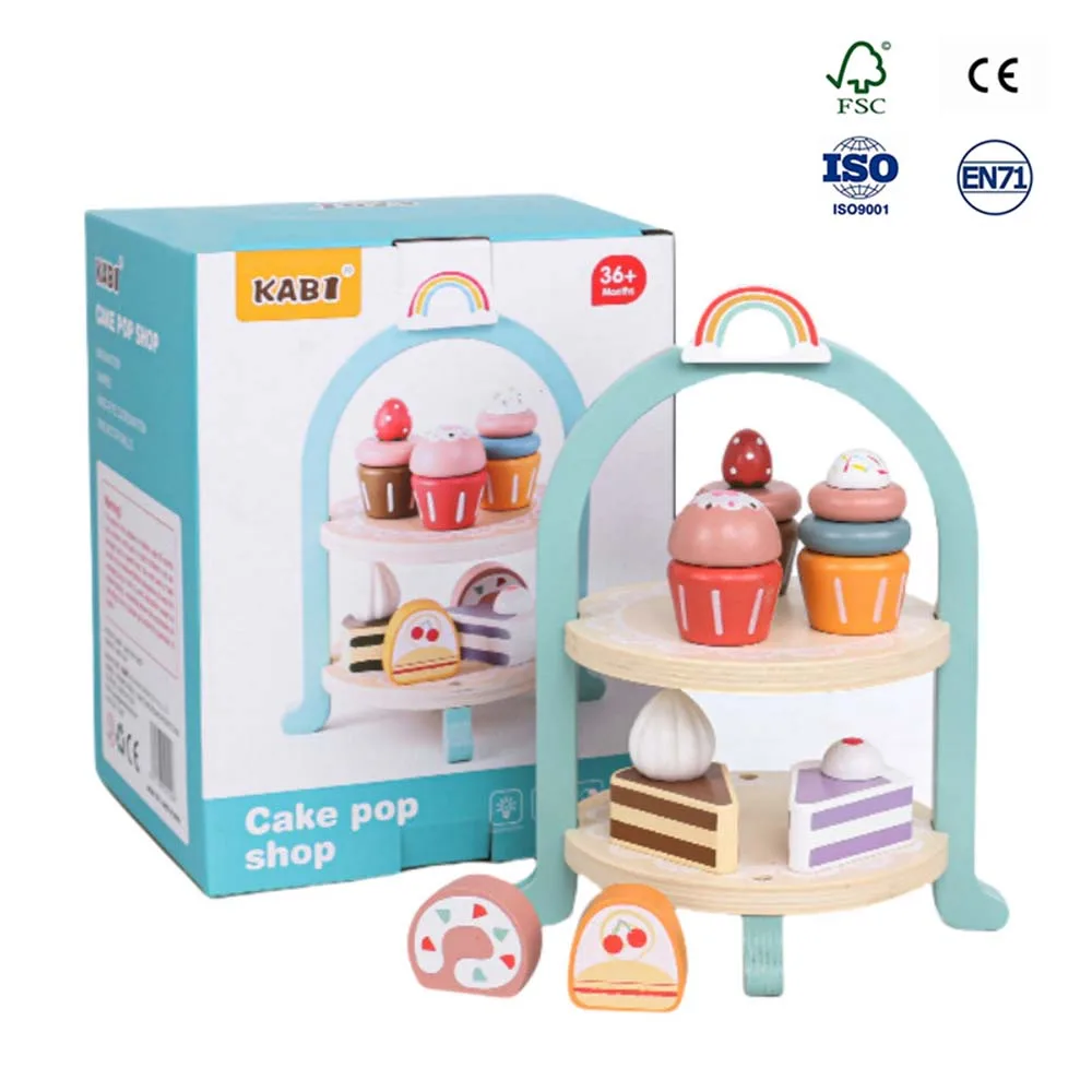 Children's Simulation Dessert Shop Ice Cream Ice Cream Tea Set Sales Shop Boys and Girls Play Home Wooden Toys - Image 11