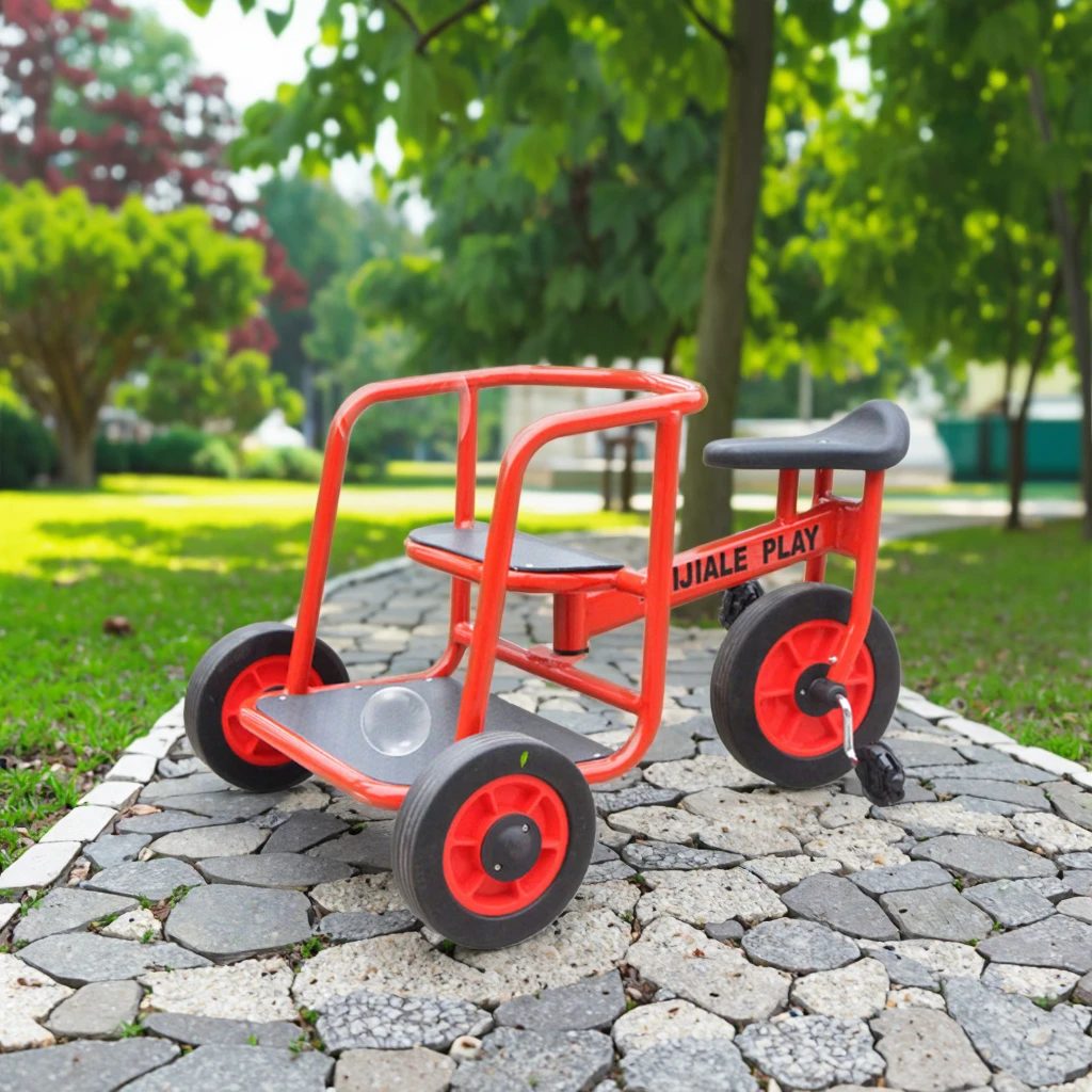 2025 Steel-Fork Single-Speed Double Seat Tricycle Playground Toy Ordinary Pedal Kids' Bike for Children - Image 4