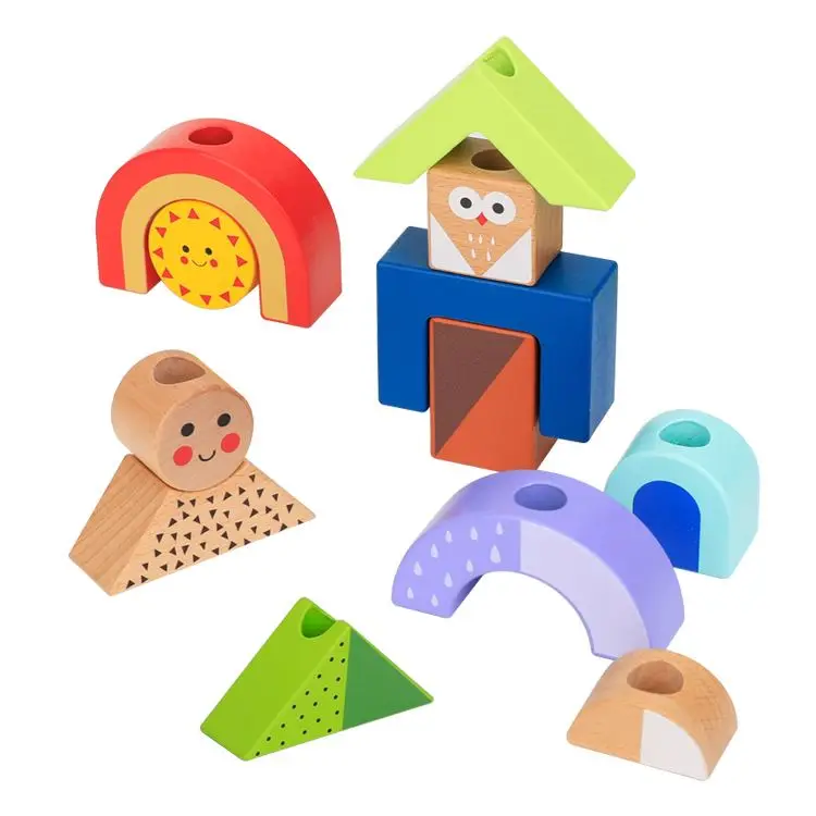 2024 New Wooden Montessori Toys Shadow Stacking Game Kids Educational Toy - Image 3