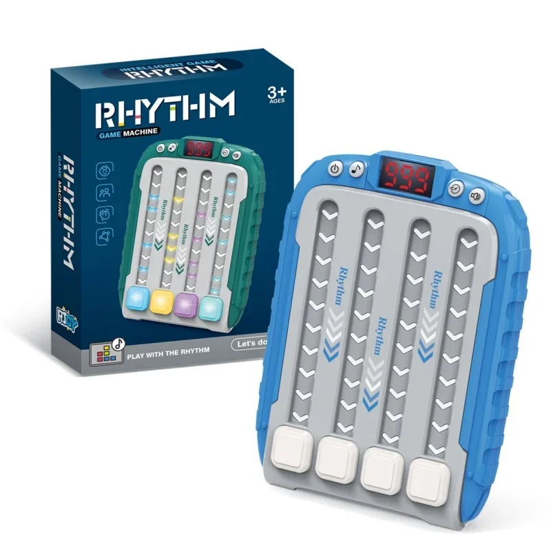 Puzzle Game Machine Electronic Music Rhythm Montessori Pockets Travel Toy Light Up Educationa Sensory Fast Push Table Game - Image 9
