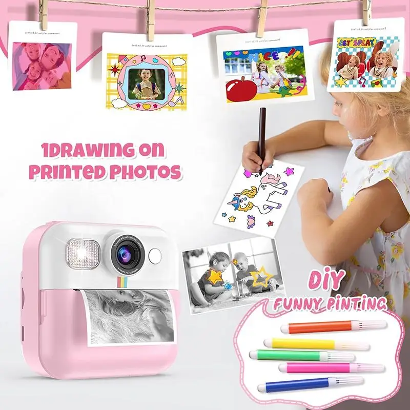 2025 Hot Selling High Definition Portable Kids Camera with Game Function Popular Mini Selfie Printing Camera for Kid Easy Play - Image 6