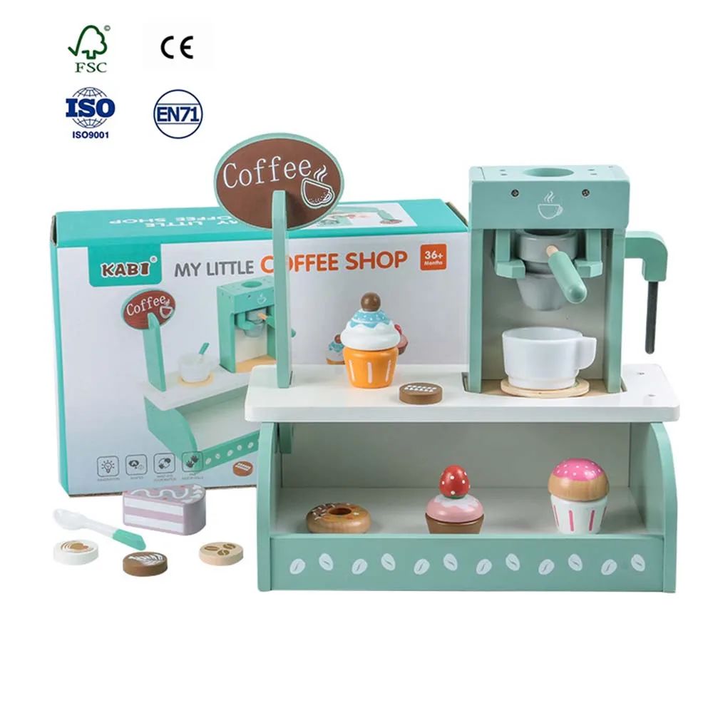 Children's Simulation Dessert Shop Ice Cream Ice Cream Tea Set Sales Shop Boys and Girls Play Home Wooden Toys - Image 5