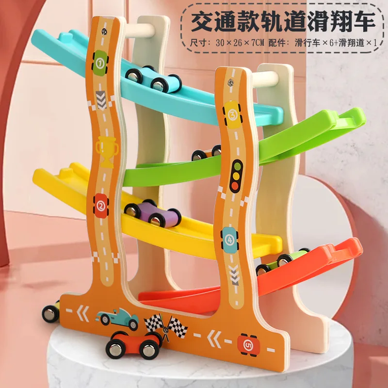 Educational Wooden Mini Ramp Race Track Car Toy Montessori Set for 0-24 Months & 2-4 Years Unisex Hot Gift - Image 7