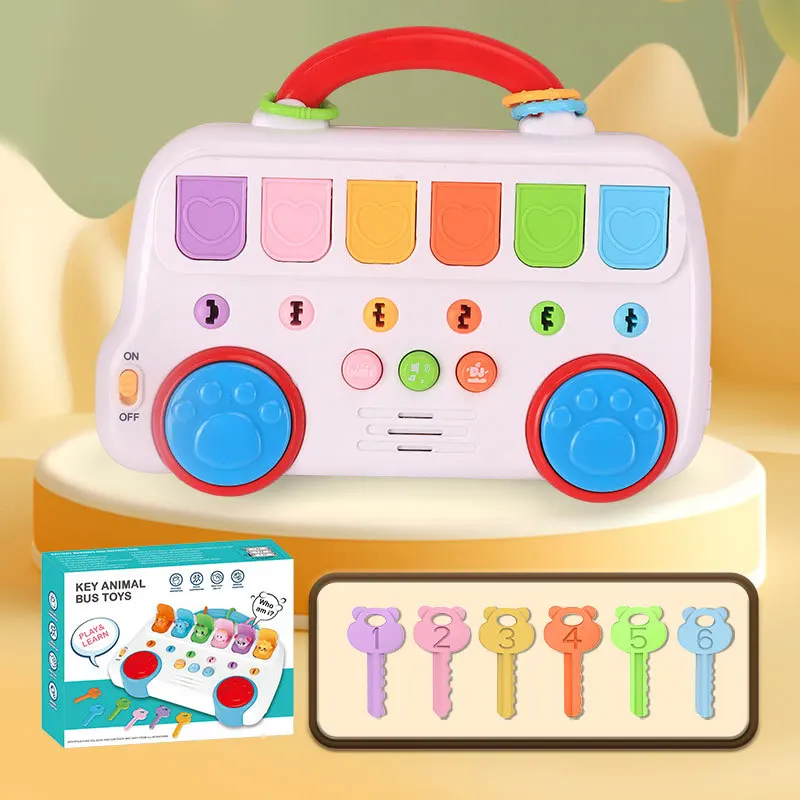 Pop-Up Toy Music Montessori Fine Motor Skill Training Press Pull Click Animal Car Button Plastic Baby Brain Development Toys - Image 7