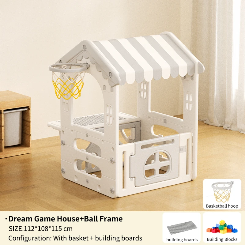 Feelkids Dream Tent Playhouse Children's Playground Plastic Toy Baby White Swing and Slide for Kids Indoor - Image 13