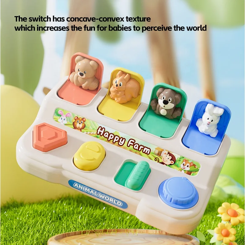 Children Animal Peek-a-boo Machine Game Early Learning Cognitive Exercise Toys Baby Finger Flexible Safety Pop-up Switch Box - Image 6