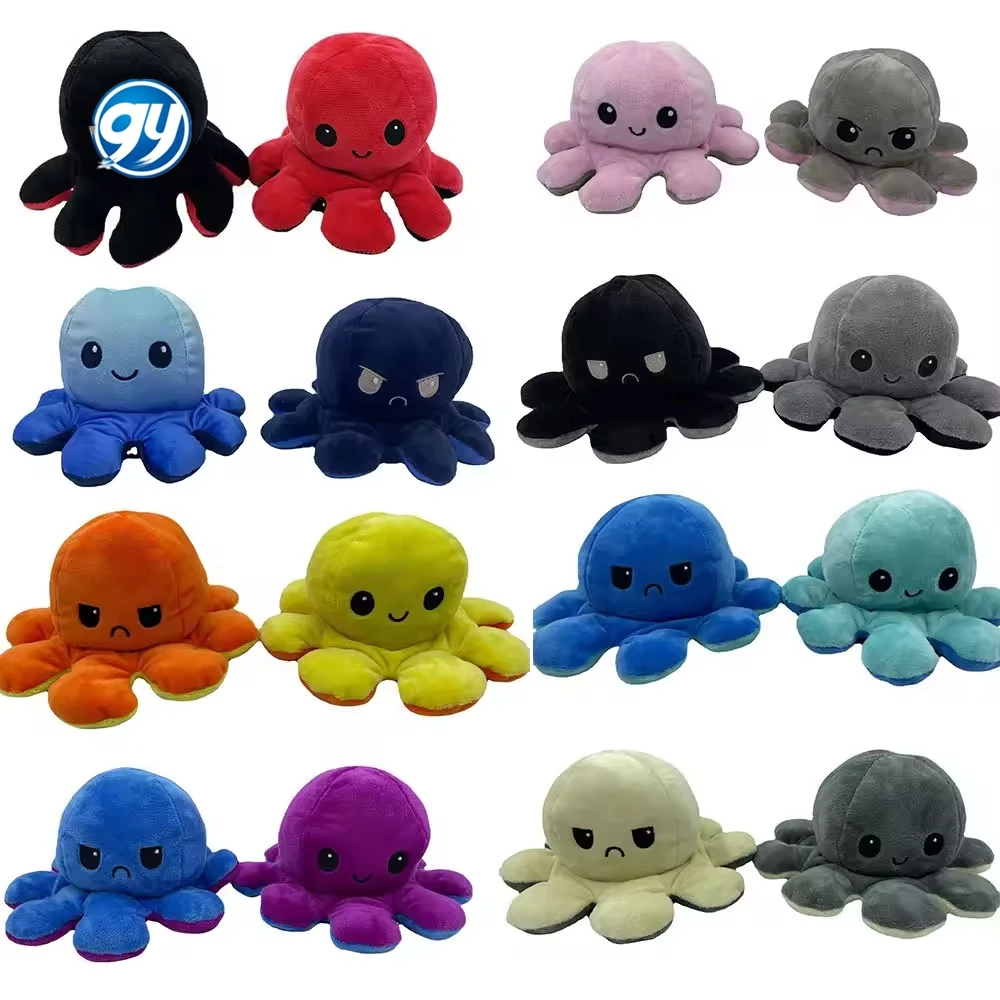 Hot Selling Colorful Giant Octopus Plush Toy 20cm Reversible Octopus Plush Pillow - Image 2