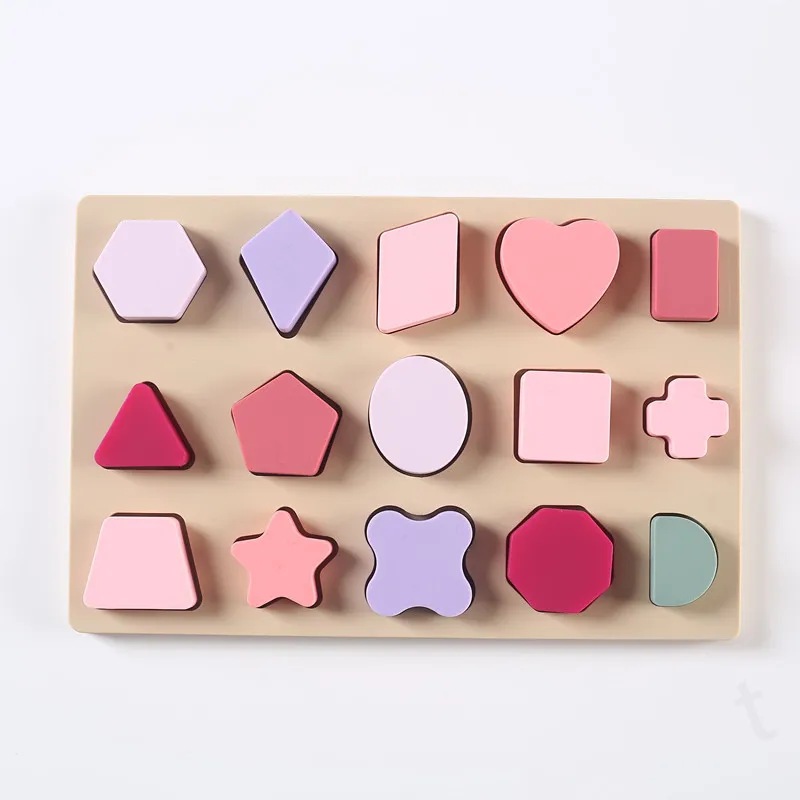 Early Learning Silicone Geometric Puzzle Board Set Montessori Idea Children Brain Development Toys Game Function Toys - Image 6