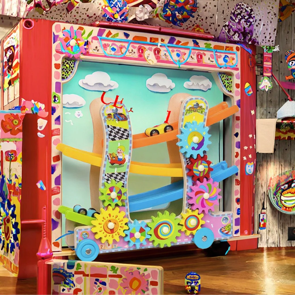 Educational Wooden Mini Ramp Race Track Car Toy Montessori Set for 0-24 Months & 2-4 Years Unisex Hot Gift - Image 3