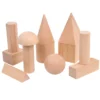 Montessori Learning Education Natural Geometry Shape Cognition Wooden Building Blocks Toy Cube Columns