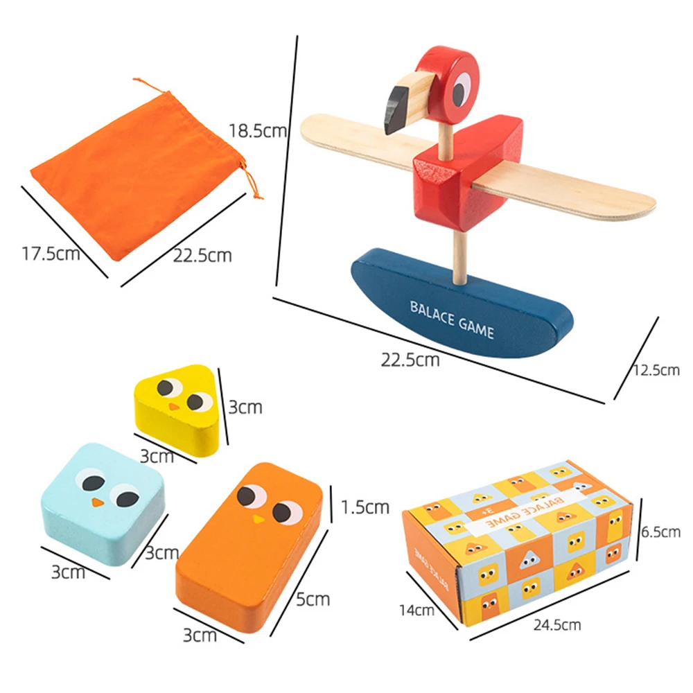 Wooden Bird Wooden Balance Building Blocks High Shape Weight Cognitive Early Education Educational Toy - Image 3