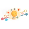 BJQ Cute Crab Soft Silicone Baby Rattles Sensory Pull String Montessori Educational Toy for Early Finger Training