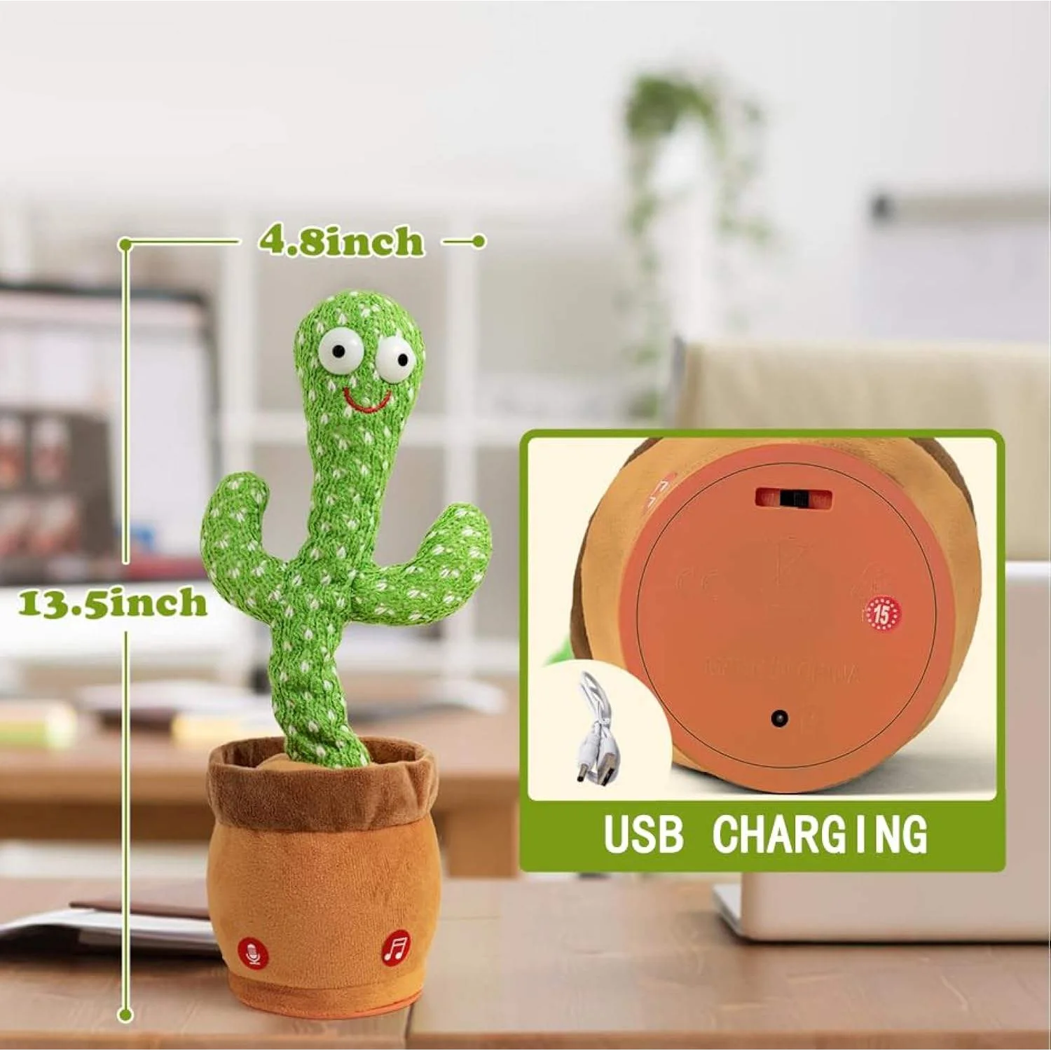 Talking Cactus Plush Toy - Image 2