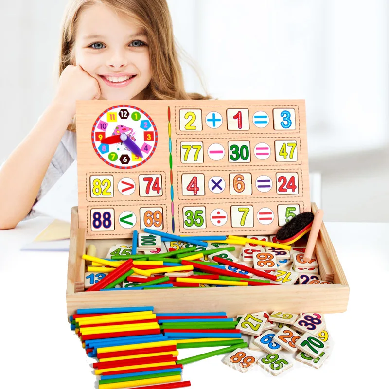 Maths Montessori Toy Learning Box, Number Game with Drawing, Wooden Board, Educational Toy for Children 4 5 6 Years Old - Image 5