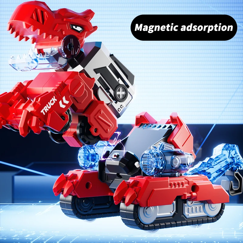 Hot Selling Christmas Gifts for Boys 6-in-1 Transformable Magnetic Attraction Dinosaur Robot Transforming Puzzle Toys for Kids - Image 6