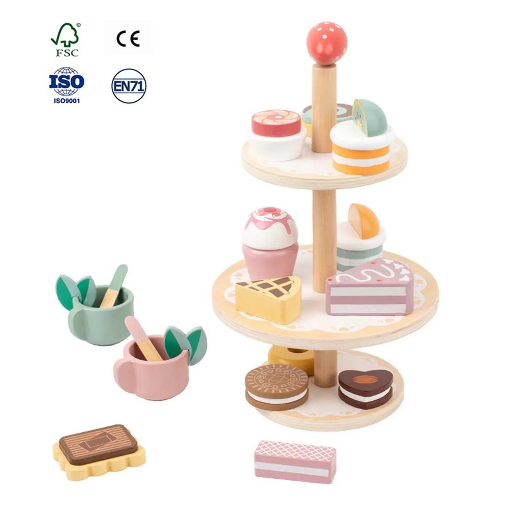 Children's Simulation Dessert Shop Ice Cream Ice Cream Tea Set Sales Shop Boys and Girls Play Home Wooden Toys - Image 16