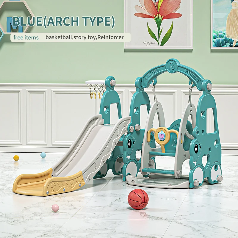 6 in 1 Indoor Room Plastic Swing Slide Toy Set HDPE Material Baby Climbing Equipment with Slide for Park Children's Playground - Image 8