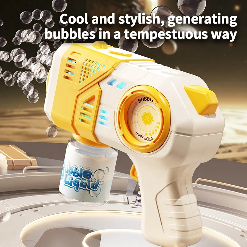 Hot Selling Bubble Guns Soap Toy for Kids Electric Bubble Gun With Light Automatic Bubble Gun for Wedding Toys - Image 5