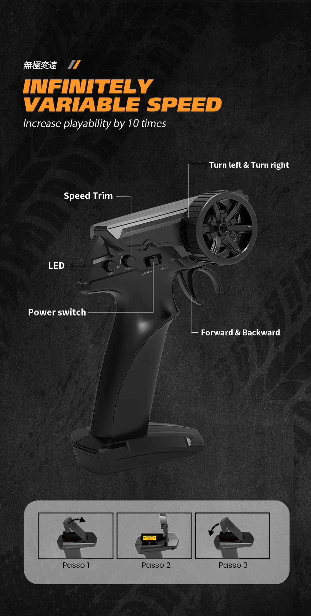 Semi-Proportional Control 1/24 Adjustable Light Drift Racing Metal Car Outdoor Toys with Battery Protection Charger - Image 6