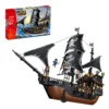 Hot Sale DIY Building Block Toy Pirate Ship Model Montessori Educational Toy for Boys Perfect Birthday Gift