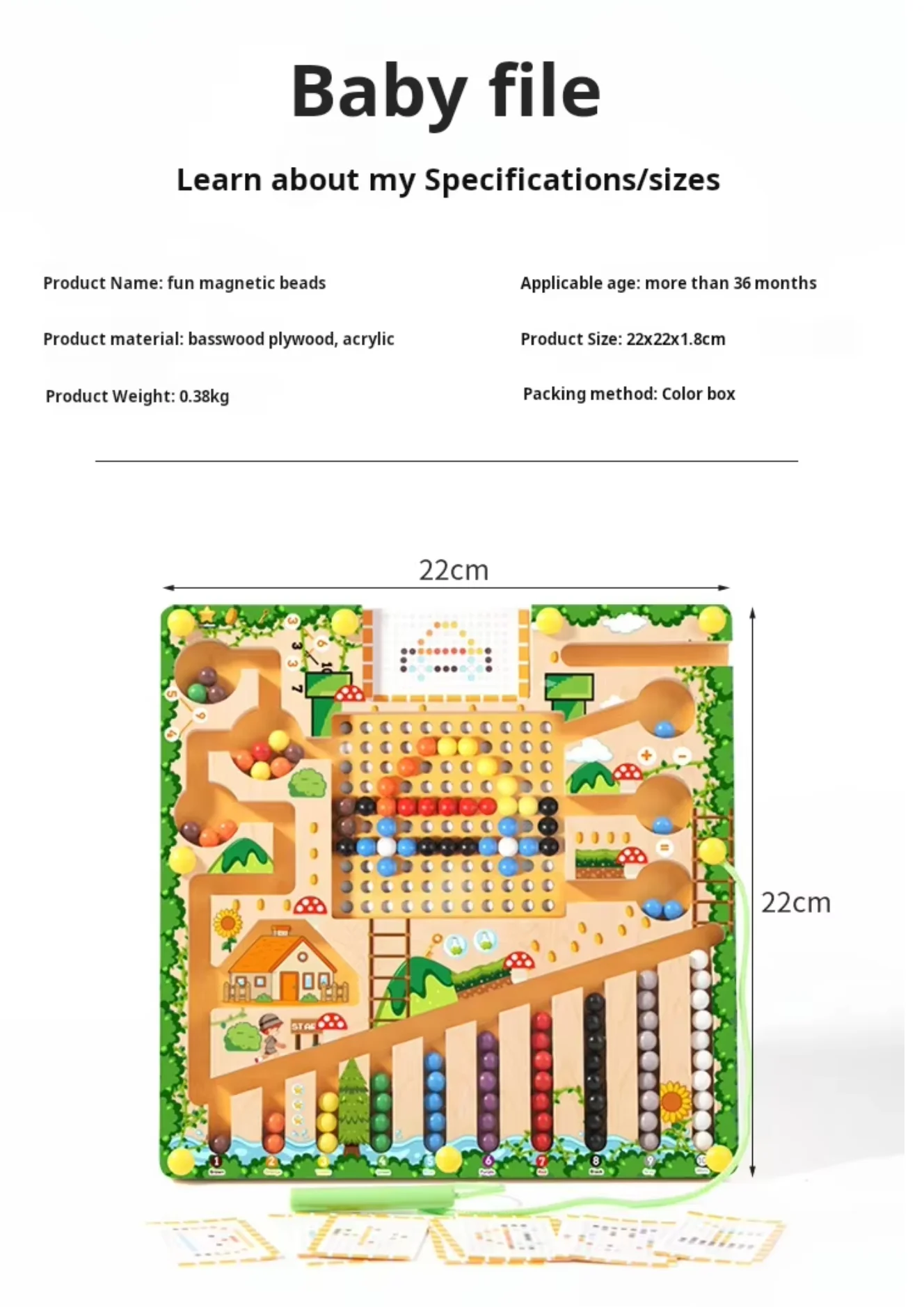 Wooden Color and Number Maze Preschool Learning Puzzle Board Wooden Montessori Toys Early Childhood Educational Toys - Image 3