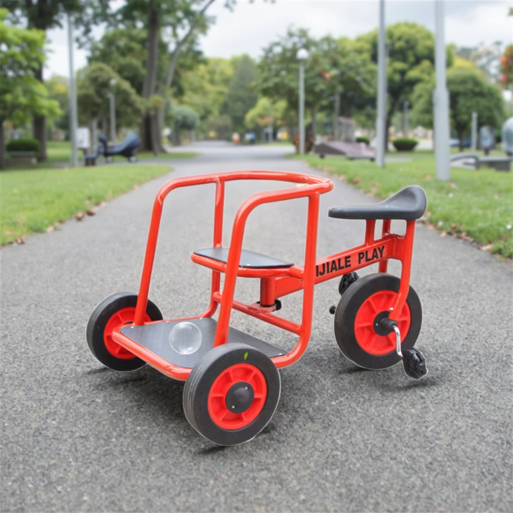 2025 Steel-Fork Single-Speed Double Seat Tricycle Playground Toy Ordinary Pedal Kids' Bike for Children - Image 5