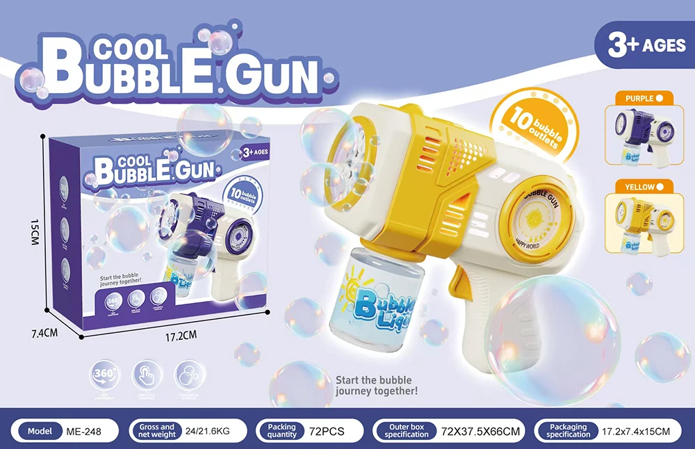 Hot Selling Bubble Guns Soap Toy for Kids Electric Bubble Gun With Light Automatic Bubble Gun for Wedding Toys - Image 8