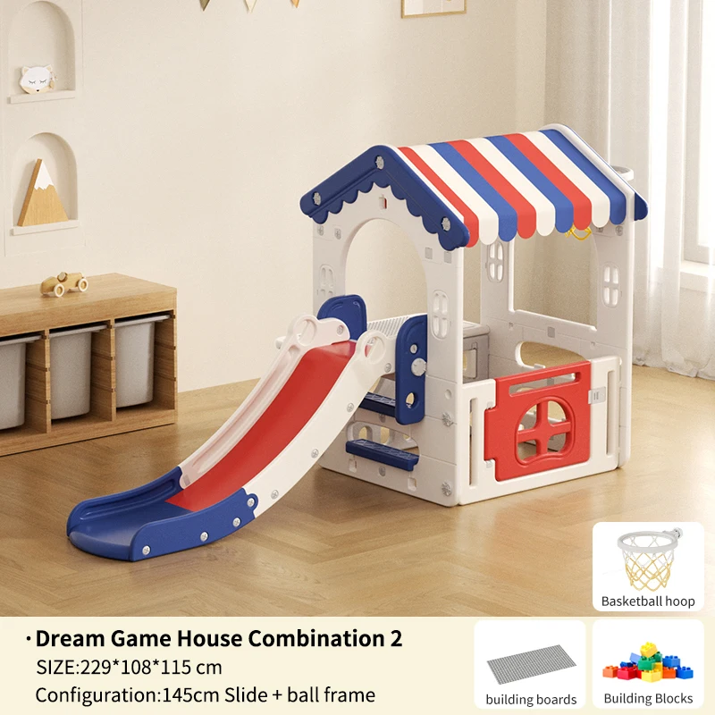 Feelkids Dream Tent Playhouse Children's Playground Plastic Toy Baby White Swing and Slide for Kids Indoor - Image 8