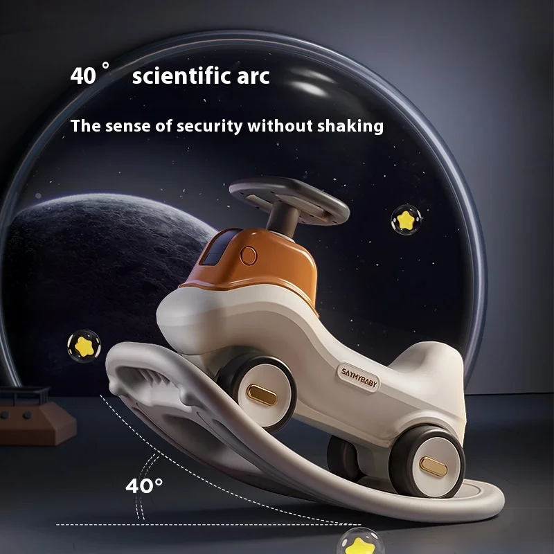 Four-in-One Multifunctional Ride-On Toy for Kids Excavator Rocking Horse Baby Yo-Yo Car with Battery Power Unisex Plastic Toy - Image 3