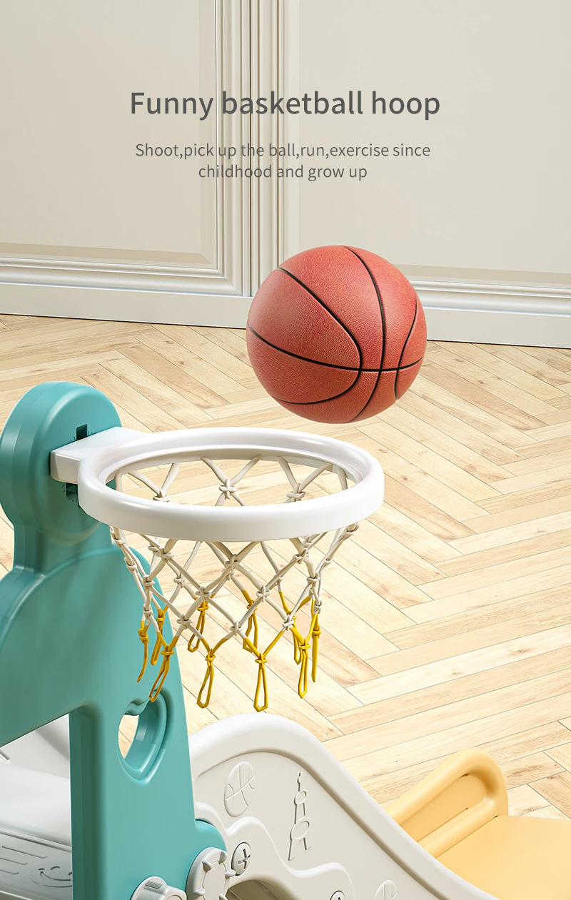 6 in 1 Indoor Room Plastic Swing Slide Toy Set HDPE Material Baby Climbing Equipment with Slide for Park Children's Playground - Image 3