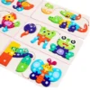 H6c383e834fc14da9896437292b9dca73R-2.webp Wooden 3D Animal Dinosaur Frog Chick Growth Jigsaw Puzzle Montessori Cognitive Enlightenment Educational Learning Toys for Kids