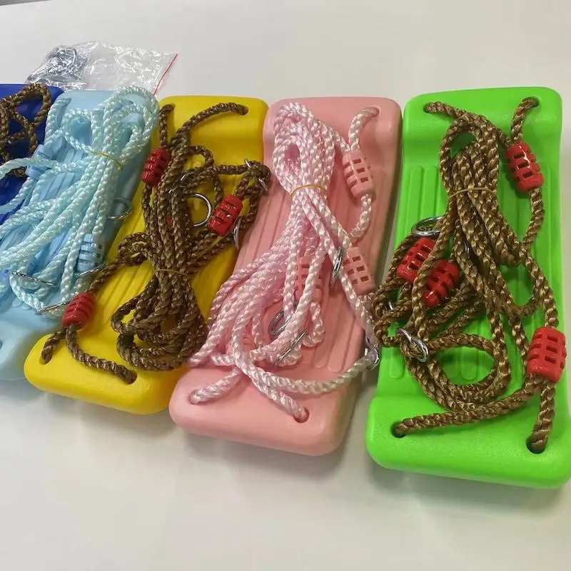 Jiayi Kids Non-slip Portable Playground Swing Seat Plastic PE Rope Swing Curved Seat Plate - Image 5