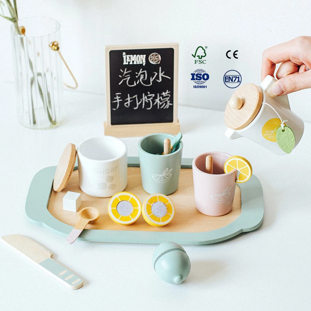 Children's Simulation Dessert Shop Ice Cream Ice Cream Tea Set Sales Shop Boys and Girls Play Home Wooden Toys - Image 15