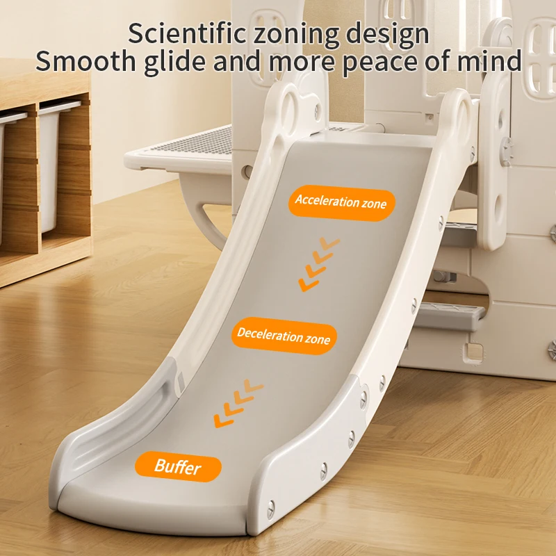 Feelkids Dream Tent Playhouse Children's Playground Plastic Toy Baby White Swing and Slide for Kids Indoor - Image 4