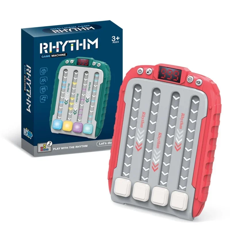 Puzzle Game Machine Electronic Music Rhythm Montessori Pockets Travel Toy Light Up Educationa Sensory Fast Push Table Game - Image 7