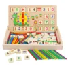 Baby Montessori Toy Math WoodenToy Learning Box Number Educational Game With Drawing Wooden Board Educational Toys for Children