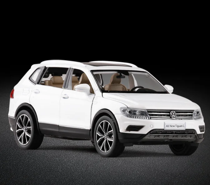 SH Model 1:32 Tiguan L Open Door Sound and Light Back Metal Car Model Toy Birthday Gift Company Gift Collection - Image 4