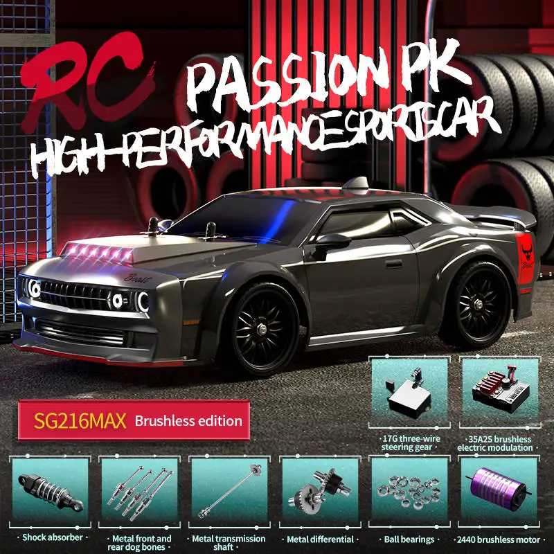 JHD SG216 MAX/ PRO High Speed Racing Rc Car 4WD 70KM/H Brushless Motor Remote Control Drift Racing Cars Toys for Kids Gift - Image 8