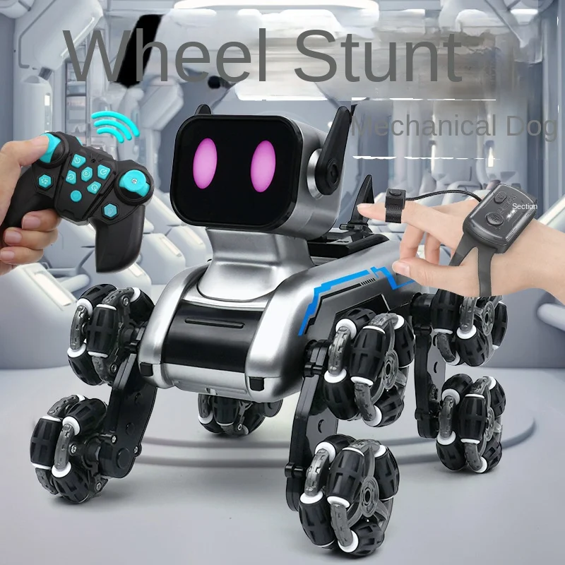 Eight-Wheel Stunt Mechanical Children's Intelligent Robot Remote RC Dog Toy - Image 2