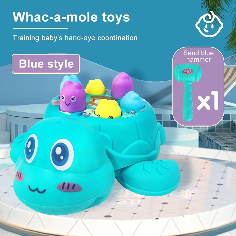 Montessori Toys Decompression Early Educational Children Plastic Cartoon Cute Turtle Finger Whack-A-Mole Toy for Kids Pounding - Image 7
