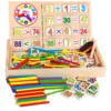 H7e113033b1c6419d95fae11763ec4e70z.webp Maths Montessori Toy Learning Box, Number Game with Drawing, Wooden Board, Educational Toy for Children 4 5 6 Years Old