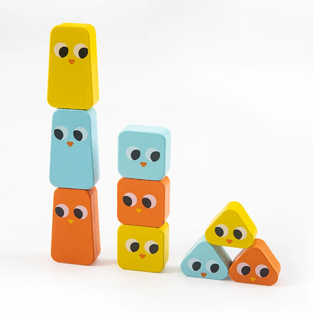 Wooden Bird Wooden Balance Building Blocks High Shape Weight Cognitive Early Education Educational Toy - Image 4