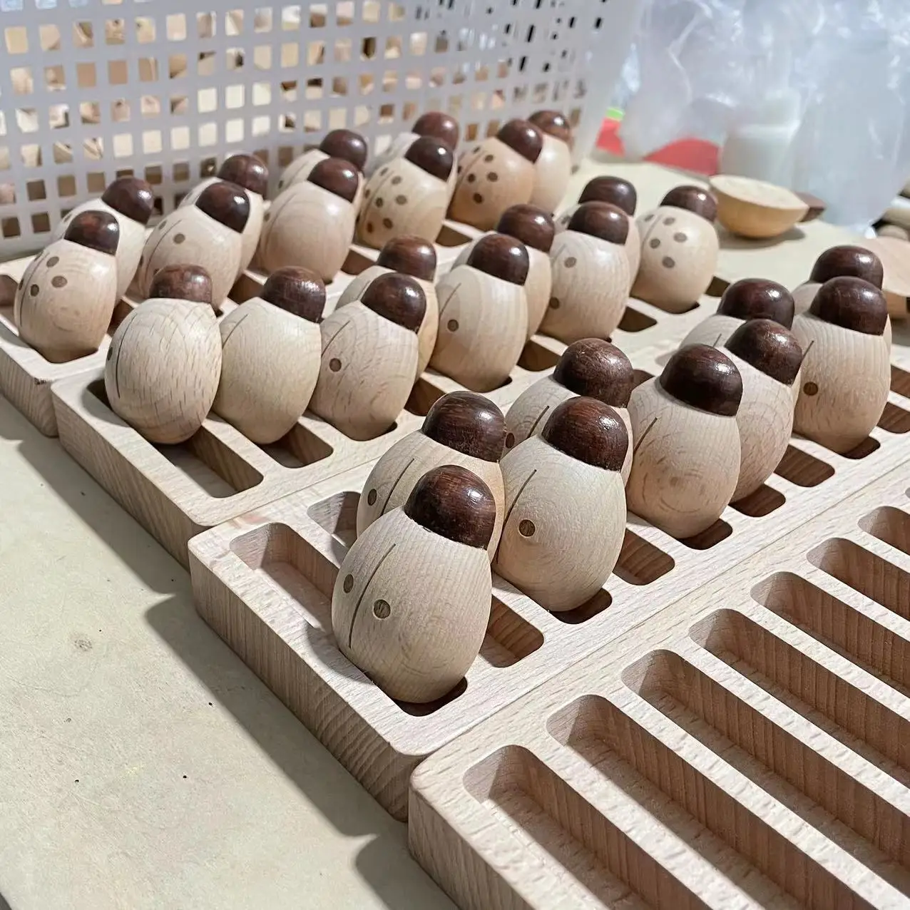 Wooden Ladybug Educational Toy Solid Wood Ladybug Toy Montessori Teaching AIDS Digital Toys Hand-eye Coordination - Image 4