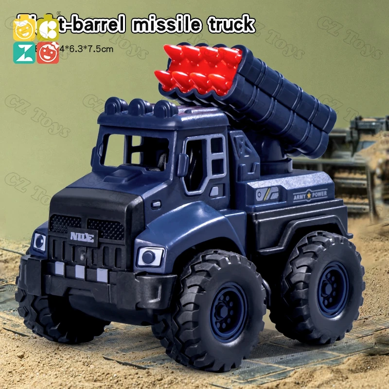 CZ Factory Pull Back Military Truck Friction Vehicles Car ModelsToy Inertia 4WD off Road Friction Toy Vehicle for Kids - Image 7