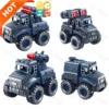 CZ Factory Pull Back Military Truck Friction Vehicles Car ModelsToy Inertia 4WD off Road Friction Toy Vehicle for Kids