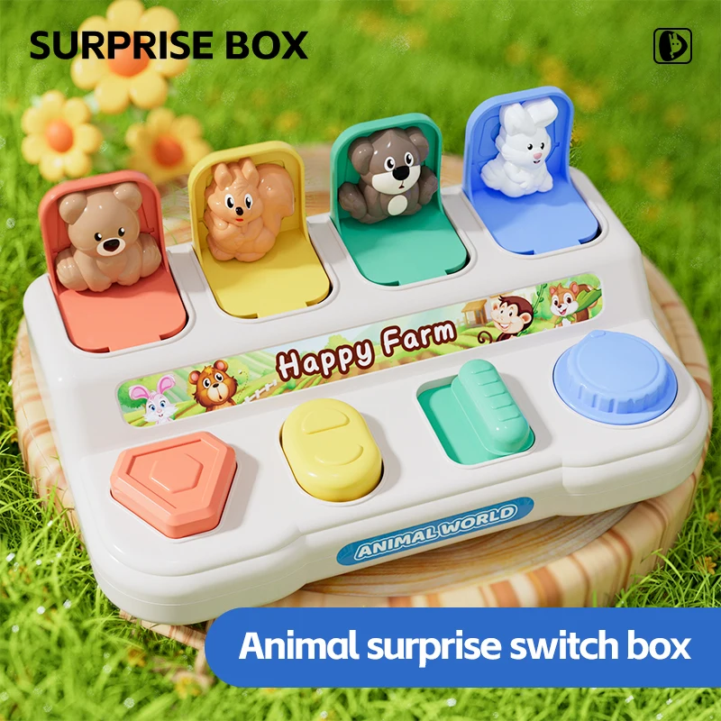 Children Animal Peek-a-boo Machine Game Early Learning Cognitive Exercise Toys Baby Finger Flexible Safety Pop-up Switch Box - Image 7