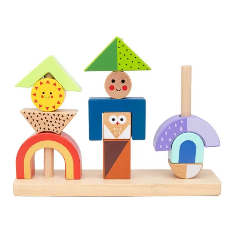 2024 New Wooden Montessori Toys Shadow Stacking Game Kids Educational Toy - Image 2