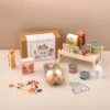 PTZ2506 Wooden Montessori Toy Set Food Market Game Early Educational Mini Preschool Role Play Kids Ages 2-6